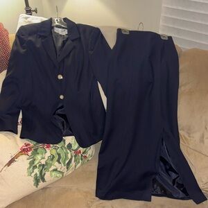 Beautiful jacket and long skirt with a slit by Stanley Blacker!
